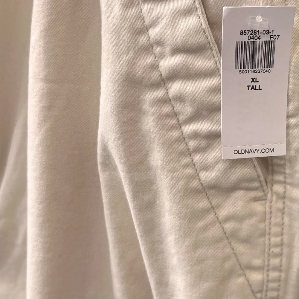 NWT Old Navy High-Rise OG Chino Pants XL Tall White Cotton Blend Casual Trousers - Picture 8 of 8